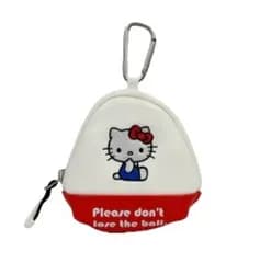 ハローキティ ゴルフ ボールケース カラビナ付きポーチ　白 キティちゃん【新品未使用☆下げ札付き】