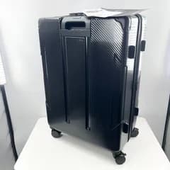 新品未使用 TRAVELIST トラベリスト スーツケース Lサイズ 90L 102L 7泊以上 TSAロック ストッパー付き双輪 カーボンエンボスブラック