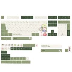 Mechkeys Utyping × Neko Touch Cherry プロファイル キーキャップ、157 キー PBT キーキャップ セット MX スイッチおよび 60%、65%、75%、87 キー TKL およびフルサイズ キーボード用ダイ サ ...