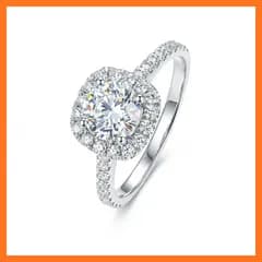 【新品】 [うるはし] レディース 指輪 リング 一粒 1ct キュービックジルコニア 取り巻き フリーサイズ 999シルバープレーティング 高見え 上品 おしゃれ アレルギー対応 誕生日 クリスマス ギフト包装 9号 10号 11号 12号 13号 0