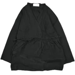 Ebonyivory エボニーアイボリー 日本製 コットンナイロン ノーカラージャケット 20-01-BL-004-18-1 Free Black アウター g24565