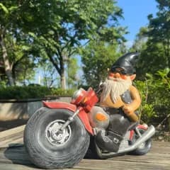 置物 オブジェ ガーデンオーナメント バイクに乗っている小人 屋外 屋内 室内 インテリア 玄関 リビング ダイニング 装飾 庭 ガーデニング 装飾 ガーデン ユニークデザイン ギフト インテリア用品 贈り物 雑貨 ホームデコレーション