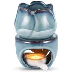 Ailunate アロマポット アロマバーナー アロマキャンドル 陶器 アロマディフューザー セパレート 茶香炉 アロマ炉 チューリップ 