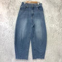 COLONY 2139 コロニートゥーワンスリーナイン カーブ デニム パンツ サックス ブルー MEDIUMサイズ □□☆