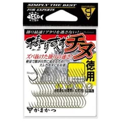 がまかつ 徳用 掛りすぎチヌ 5号 茶 76本入 / 黒鯛 チヌバリ 鈎 針 【メール便発送】