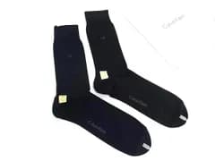 ■新品■未使用■ Calvin Klein カルバンクライン コットン等 靴下 ソックス サイズ 25～26 2点セット ブラック系 ネイビー系 DM1589