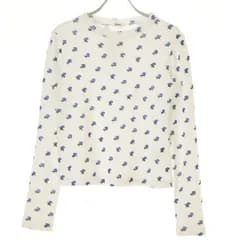 【Edition】25AW 34-03-54-03017 コットンモダールフライス フラワープリント長袖Tシャツ