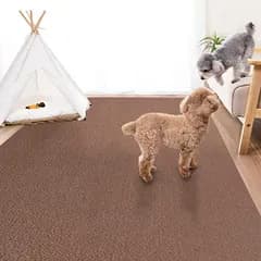 新品 サンコー 廊下敷き マット カーペット はっ水 消臭 日本製 おくだけ吸着 ロングマット 90×200cm ブラウン KH-75