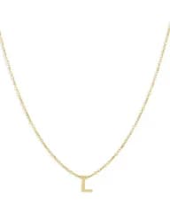 ムーン メドウ レディース アクセサリー ネックレス・チョーカー・ペンダントトップ レース Moon Meadow 14K Yellow Gold Initial Pendant Necklace L イエロー