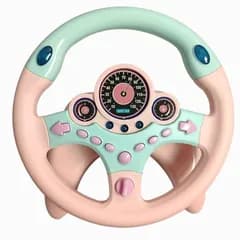 KASAMEIDOU ハンドルおもちゃ ドライブハンドルおもちゃ 知育玩具 ミュージックでGO のりのりドライブハンドル 子供 誕生日 クリスマス プレゼント 日本語説明書付き 英語発音6+ (ピンク)