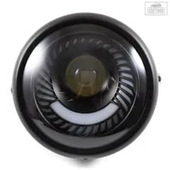 汎用オートバイ用LEDヘッドランプ 6.5インチ カフェレーサー ボバー DRL H4 LEDヘッドライト スパイラルサイドマウントブラケット ハイロー
