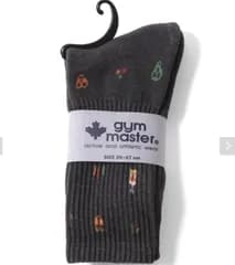 新品　gym master ジムマスター　メキシコ　チャコールグレー　クルーソックス　25 -27　男女共用　メンズ　レディース　ユニセックス　かわいい　面白い　お洒落　ハッピーペイント　プロレスラー　プレゼント　新入生　合格祝い