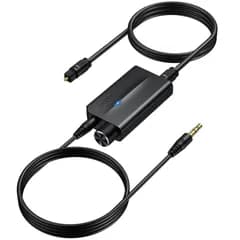 【新着商品】AUTOUTLET 192 kHzデジタルアナログ 音声変換器 1M 3.5mmオーディオケーブル付き 光デジタル to 3.5mm アナログ オーディオ アダプター 音量調整でき DACコンバーター (HDTV、ヘッドフォン、ゲーム コンソール用