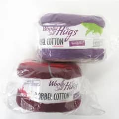 毛糸 Woolly Hugs ウーリーハグズ BOBBEL COTTON ボッベルコットン 2玉セット 4番色 47番色 1玉200g玉巻 約800m 春夏 未使用品