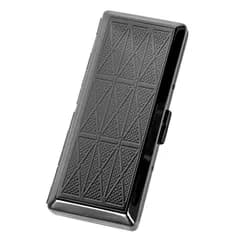 金属製のシガレットケースには、100mmのシガレット用に10個のレギュラーサイズのシガレットを収納できます (Gun Black)