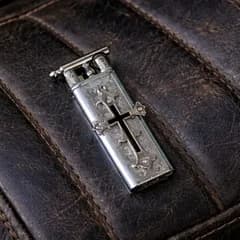 【ガスライター】SAINT FLAMEクロスライター （十字架・ハーレー・シルバーアクセ・ビンテージ・雑貨・おしゃれ・アクセサリー・アメリカン・ ）