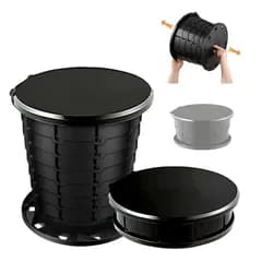 ケイヨウ折りたたみスツールデラックス版 耐荷重120kg 軽量1.26kg コンパクト収納 アウトドアチェア 簡易トイレ機能 凝固剤・専用袋付き 防災グッズ テーマパーク 花火大会 運動会 キャンプ 釣り フェス 待ち時間用 ブラック KEIYOショップA…