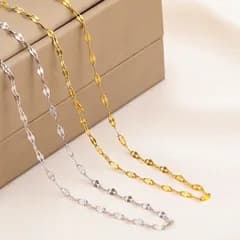 ペタルチェーンネックレス　サージカルステンレス　アレルギー対応