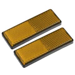 【人気商品】反射板 プロテクター フロントロアフォークリフレクターステッカー リアサドルバッグ反射カバー バイク用リフレクター ユニバーサル 角型 87x32x9mm uxcell イエロー 2個