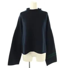 アパルトモン ドゥーズィエムクラス L'Appartement DEUXIEME CLASSE 24AW CROPPED KNIT ニット セーター 長袖 ネイビー /HK ■OS