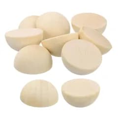 新品 uxcell 15個 ウッドビーズ 半分の木製ビーズ 50mm 未完成の半球形の丸い天然木製ビーズ DIYクラフト 祭りの装飾用