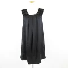 ジュールアッシュ Jour H. ノースリーブ ワンピース ドレス ミニ 黒 M *A955 