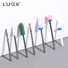LUGXネイルビット 7種類 タングステン鋼製 ネイルマシンビット 軸径2.35mm 電動マニキュア ネイルオフビット 甘皮処理 ケース付
