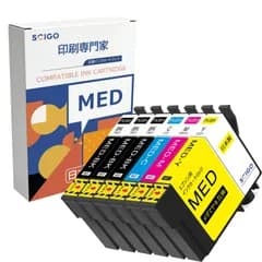 MED-4CL 日本製 エプソン用 インク MED メダマヤキ EW-056A EW-456A プリンター インク EW056A EW456A 互換インク 4色セット MED-BK MED-C MED-M MED-Y (合計6本) 目玉焼き