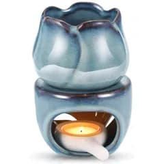 【在庫処分】アロマディフューザー 陶器 セパレート アロマキャンドル 茶香炉 アロマバーナー アロマ炉 アロマポット チューリップ Ailunate