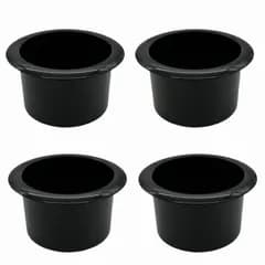 Aurenne カップホルダー 車 ドリンクホルダー マリン ボート DIY 増設 黒 内径85mm （4個セット） 