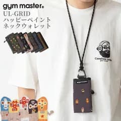 gym master ジムマスター ミニ財布 コンパクト財布 覆面レスラー プロレスラー UL-GRID ハッピーペイント ネックウォレット 首掛け財布 G733738