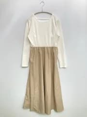 JUNOAH ジュノア ワンピース M ベージュ