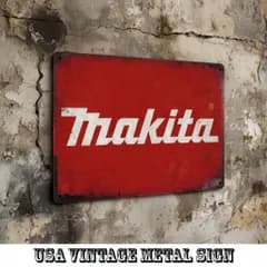 MAKITA ガレージ アメリカン雑貨 ブリキ看板 アメリカ アメカジ ヴィンテージ サインプレート サインボード 壁掛け おしゃれな アンティーク風 ビンテージ  ガレージ :AVSB-1703