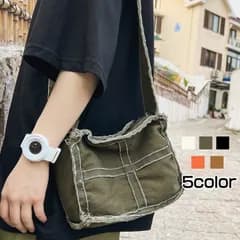 ショルダーバッグ メンズ メッセンジャーバッグ ミリタリー キャンバス 軽量 斜めがけバッグ 旅行 出張 通勤 通学 男女兼用 お出かけ M0411-I8N2-1