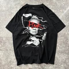 P!NK ピンク 2018 ワールドツアー Tシャツ XL 黒 ブラック ゆるだぼ アーティスト 古着