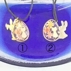 【福祉施設制作】山桜うさぎ作　ペンダント　「白ネコ」NO.5177　K