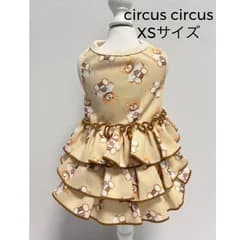 ♡circus circus　サーカスサーカス　XSサイズ　Milk Tea Bear ワンピースドッグウエア　犬服　かわいい　フリル　くまちゃん　ノースリーブ　お出掛け　お散歩　わんちゃん　ワンコの服　送料込み　6449656