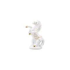 【新品】 干支 うま 置物 白馬 玄関 縁起物 馬 午年 手のひらサイズ 2026年 十二支置物 運気アップ 風水グッズ 金運 招財 財運 開運 商売繁盛 新年 開店祝い正月飾り 贈り物インテリア (ホワイト＋ゴールド) 0