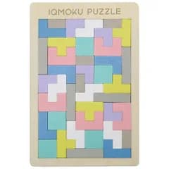 イクモク 知育パズル 四角形 トレーニングパズル 40ピース 木製 デビカ 113017