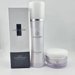 [3点] LULUON ルルオン MILD CLEANSING GEL マイルドクレンジングジェル メイク落とし / モイスチャー クリーム 保湿クリーム / スキンローション 化粧水