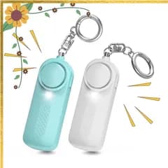 Ninonly 防犯ブザー 2個セット 防犯アラーム 130dB大音量 防犯グッズ LEDライト付き 防犯ベル 大音量アラーム 小学生/女の子/男の子/大人/お年寄り 爆音 痴漢対策 誘拐防止 生活防水 日本語取扱説明書（ブルー&ホワイト） 0