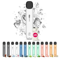 電子タバコ 使い捨て ベイプ シーシャ 2000回吸引 ストロベリーミルク VAPE 大容量 爆煙 禁煙パイポ 水蒸気タバコ ニコチンなし タールなし KIRI ZEROシリーズ