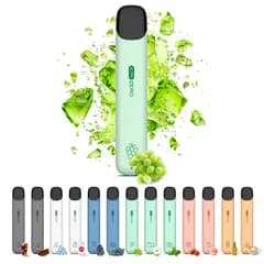 電子タバコ 使い捨て ベイプ シーシャ 2000回吸引 マスカット  VAPE 大容量 爆煙 禁煙パイポ 水蒸気タバコ ニコチンなし タールなし KIRI ZEROシリーズ