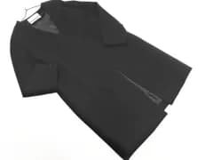 NATURAL BEAUTY BASIC ナチュラルビューティーベーシック ウール混 ロング ノーカラー コート sizeM/黒 ◇■ レディース