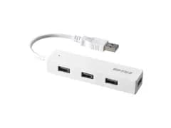 ホワイト BSH4U055U2WH 4ポート バスパワー USB2.0 ハブ USB BUFFALO バッファロー