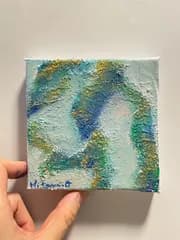 場所を取らない癒しのミニキャンバスアート  抽象画　原画　絵画　モダンアート　現代アート　テクスチャーアート
