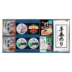 夏の贈り物お中元 和風バラエティギフト はごろもフーズ セット内容/シーチキンマイルドキャノーラオイル（70g）･のり弁慶ふりかけ（3g×3個）×各2、シーチキンフレーク一本釣（70g）･紅ずわいがにほぐし身（55g）･減塩おだしぞうすいかに（6.5g