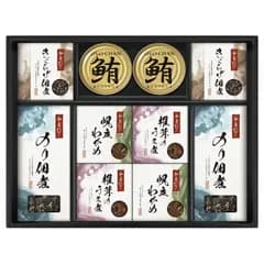 夏の贈り物お中元 佃煮詰合せ 和氣 旬 監修 のり佃煮（65g）･帆立わかめ（30g）･きくらげ（40g）･椎茸のうま煮（27g）･鮪油漬けフレーク（70g）×各2