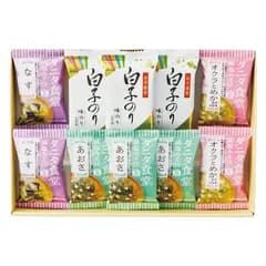 夏の贈り物お中元 タニタ食堂監修減塩みそ汁･白子のり詰合せ タニタ食堂監修減塩みそ汁（あおさ）･白子のり味のり（8切5枚）×各3、タニタ食堂監修減塩みそ汁（なす･オクラとめかぶ）×各2