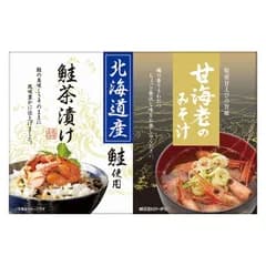 夏の贈り物お中元 海の幸詰合せ 甘海老みそ汁（7.5g）･北海道産鮭茶漬け（4g）×各2